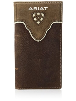 Men's Distressed Shield Inlay Rodeo Western Wallet