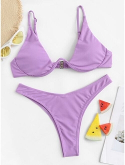 Underwire High Leg Bikini Swimsuit