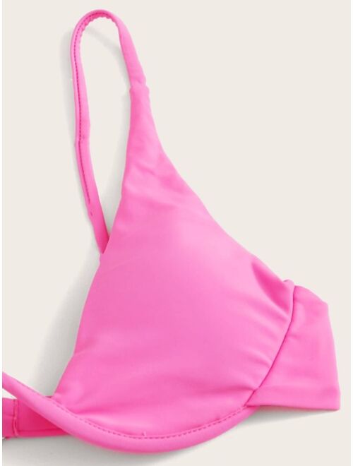 Shein Underwire High Leg Bikini Swimsuit