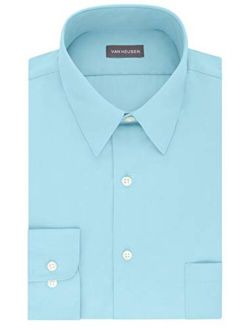 Men's FIT Dress Shirt Poplin Solid (Big and Tall), Mist, 20" Neck 34"-35" Sleeve (4X-Large)