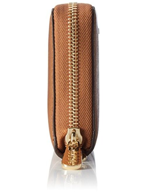 Michael Kors Women's Jet Set Travel Leather Continental Wristlet, Luggage, OS