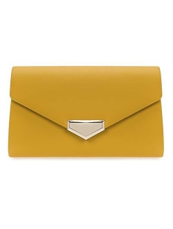 Clutch Bag Floral Satin Mustard Yellow Evening Bag Shoulder Bag Ladies Handbag