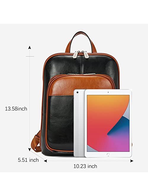 BOSTANTEN Genuine Leather Backpack Purse Casual College Travel Bags for Women