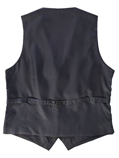 Gioberti Mens 5 Button Formal Suit Vest, Charcoal, 3X-Large