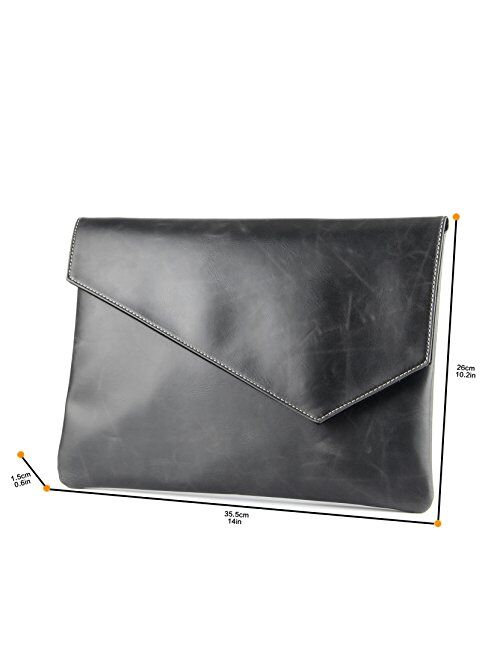 Vintage Pu Leather Clutch A4 Envelope File Bag