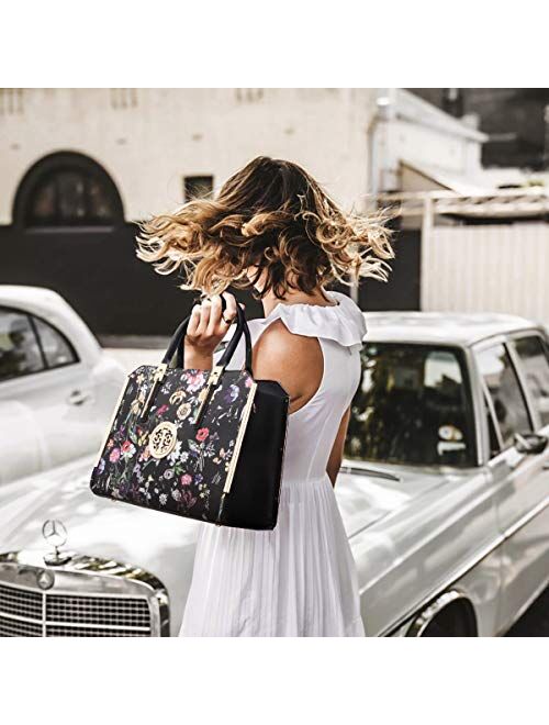 Women's Handbag Fashion Hinged Top Handle Satchel Purse Work Shoulder Bag W/Wallet