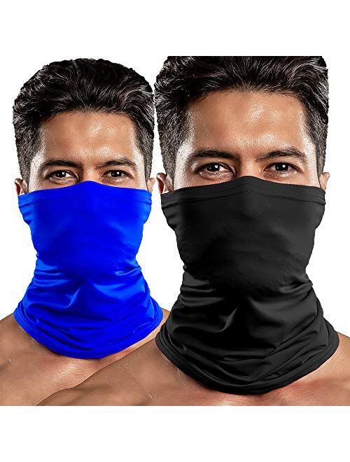 DRSKIN 2Pack UPF 50+ Neck Bandana Neck Gaiter Face Shield Mask Breathable Face Scarf
