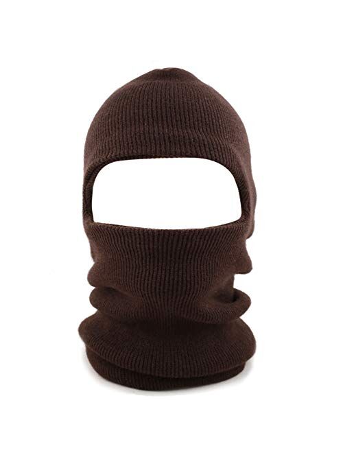 The Hat Depot Made in USA Unisex Thick and Long Face Ski Mask Winter Beanie
