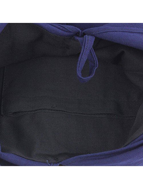 NOVICA Dark Blue Handmade Embroidered Shoulder Bag, Lucky Elephant'