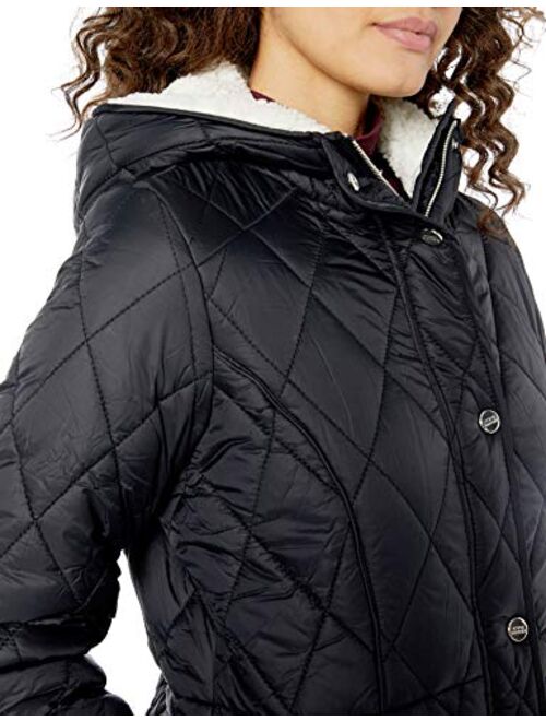 Steve Madden Women's Quilted Anorak with Hood