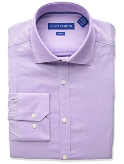 Men's Slim Fit Spread Collar Fashion Dress Shirt