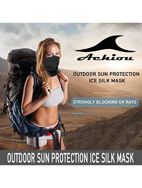 Achiou Neck Gaiter Face Scarf Mask-Dust, Sun Protection Cool Lightweight Windproof, Breathable Fishing Hiking Running Cycling