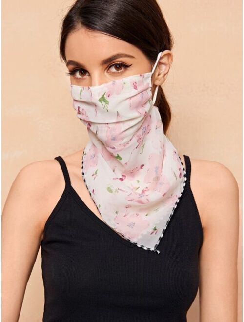 Floral Print Sun Protection For The Face