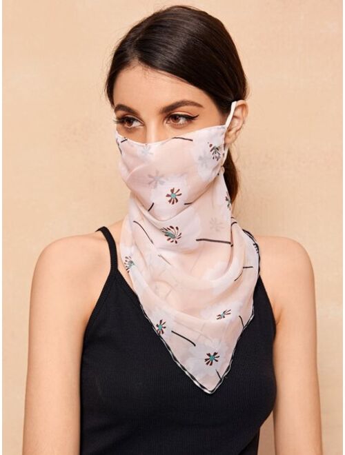 Floral Pattern Sun Protection For The Face
