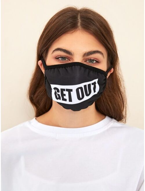 Shein Letter Graphic Fabric Face Mask