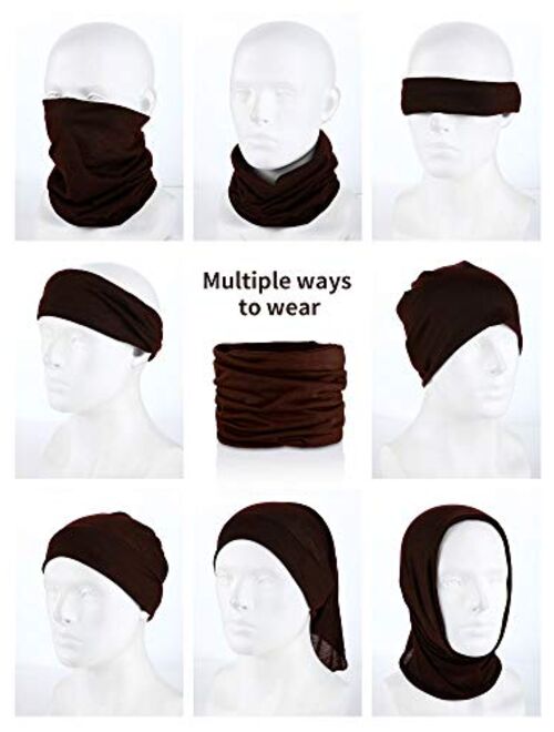 6 Pieces Unisex Magic Headband Multifunctional Elastic Head Wrap Seamless Neck Gaiter for Cycling Running Outdoor Activities