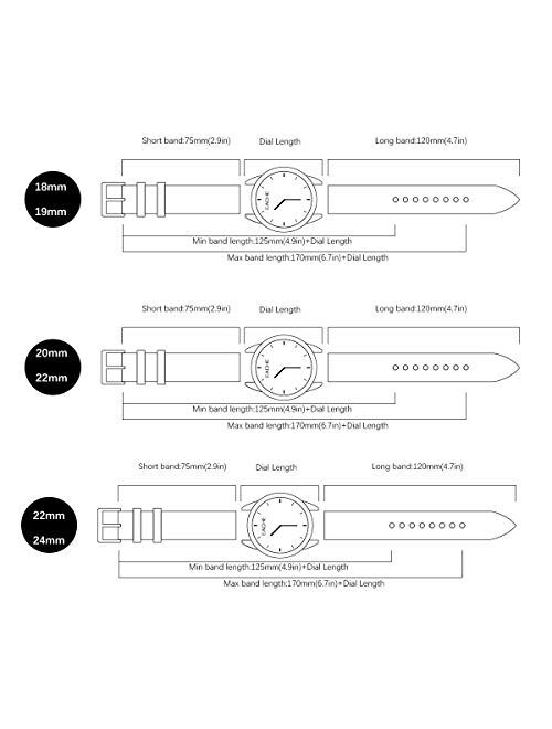 Croco Leather Watch Bands,EACHE Classical Leather Watch Straps Waterproof 12mm 14mm 16mm 18mm 19mm 20mm 21mm 22mm 24mm