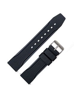 Marathon Watch 22mm Vulcanized Rubber Textured Watch Band/Strap - Made in Italy - WW005015