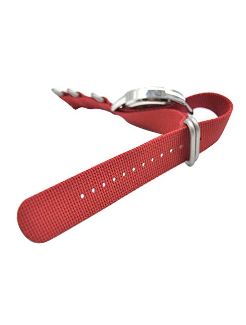 ArtStyle Watch Band with 1.5mm Thickness Quality Nylon Strap and Heavy Duty Brushed Buckle