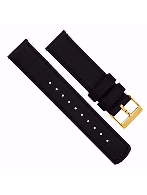 Buy BARTON Watch Bands Quick Release Top Grain Leather Gold Buckle