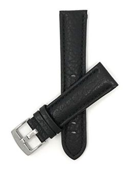 Leather Watch Band Strap - Buffalo Pattern - 3 Colors - 18mm to 30mm (Extra Long XL Available)