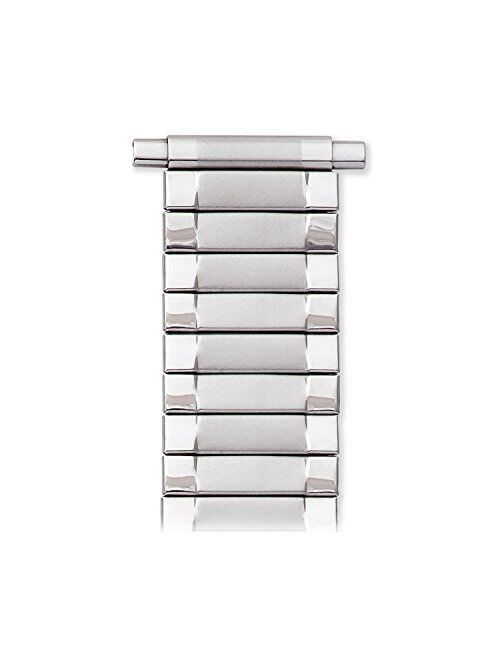 Speidel Mens Twist-O-Flex Stainless Steel Stretch Metal Replacement Expansion Watch Band with Self-Adjusting Straight or Curved Ends for 16mm 17mm 18mm 19mm 20mm 21mm 22m