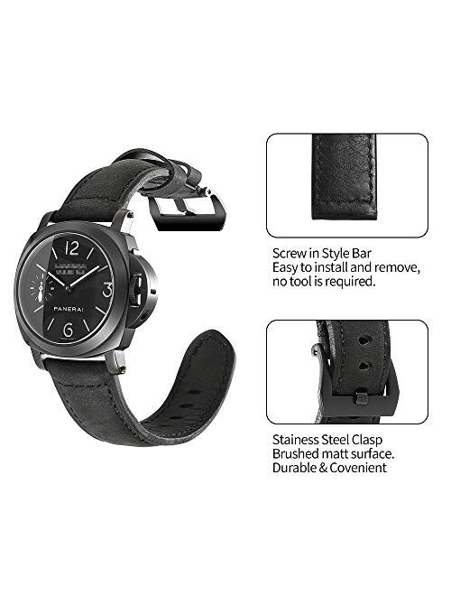 CHIMAERA Watch Band Vintage Crazy Horse Genuine Leather Watch Strap Replacement for Men Watchbands Bracelet Accessories
