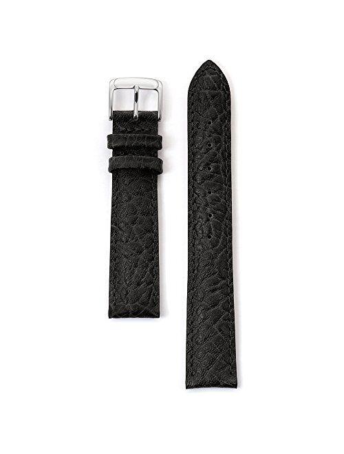 Speidel Genuine Leather Watch Band with Stainless Steel Buckle - Available in Multiple Strap Colors, Lengths & Widths 12-28MM