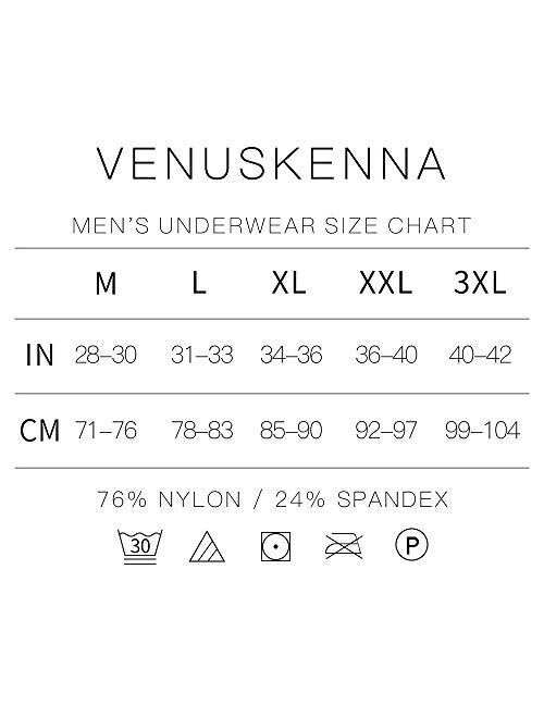 Venuskenna Men's Ultra Silk and Breathable Classic Fit Seamless Pouch Underwear Trunks No Ride Up 1-Pack/4-Pack