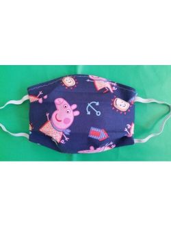Face Covering Child Girls Mask Peppa Pig Washable Cotton 3-5Y Filter Pocket