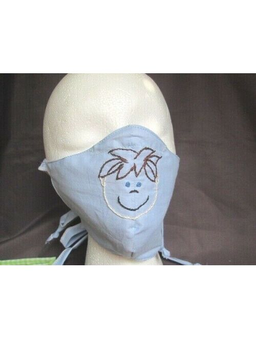 Set 2 Fabric Face Mask 100% Cotton Nose wire LOST BOY
