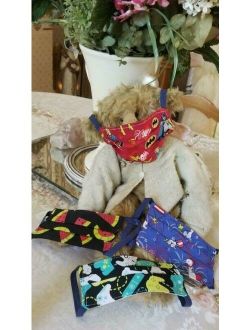 4 HANDMADE YOUTH - KIDS PROTECTIVE COTTON FACE MASKS * REVERSIBLE *SUPER GIRLS +