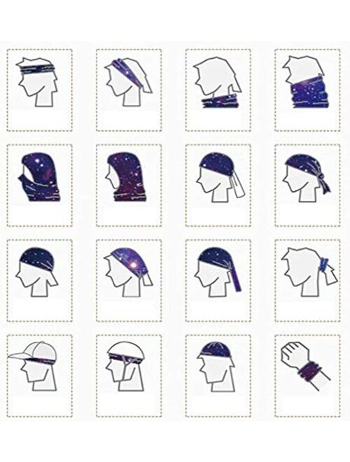 Bandana for Rave Face Mask Dust Wind UV Sun, Neck Gaiter Tube Mask Headwear, Motorcycle Face Mask for Women Men Face Scarf (9.5" W X 19.3" L, ST#012)