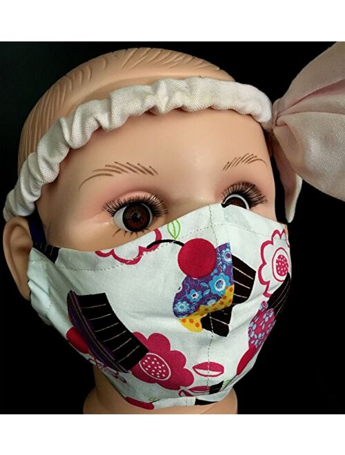 Handmade, handcrafted Contour Girl Youth Face Covering Washable Face Mask