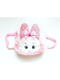 Kids Cute Girls Pink Bow Bunny Rabbit Soft Face Mouth Mask Comfortable