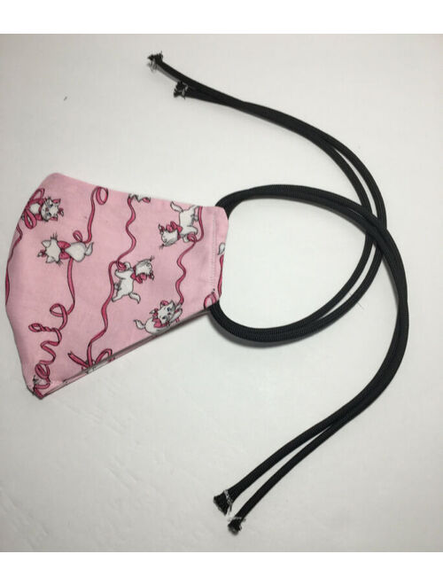 HANDMADE KITTY PRINT NEW GIRLS Face Mouth Mask /Cover Breathable Long Straps