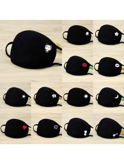 Fashion Black Cotton Face Mask Lovely Anime Emoticon Mouth-muffle Mask cover