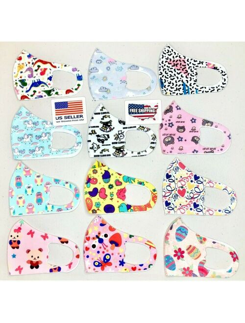 Kids Face Mask, Reusable, Washable, Easy Breath! Cover Mouth & Nose