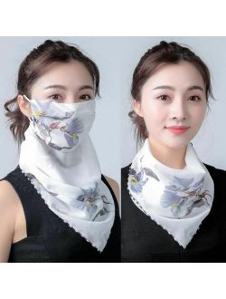 Womens Scarves Lightweight Face Mask Sun Protection Outdoor Riding Handkerchief