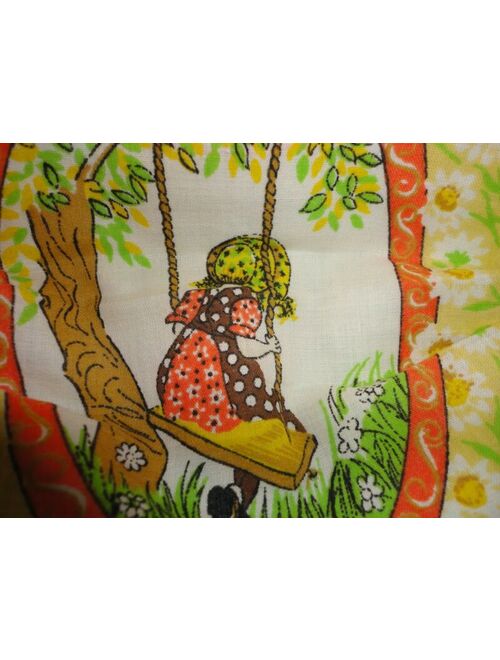 Face Mask | Home Made in Smoke Free Home, Girl in Swing | Reversible| Washable