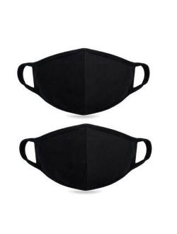 Women's Black Cotton Face Mask Washable/Reusable FILTER SLOT US STOCK