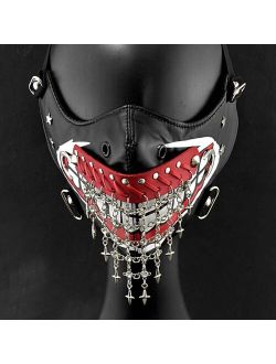 New Red Mouth Mask Women Lady Cosplay Costume Masquerade Punk Rock