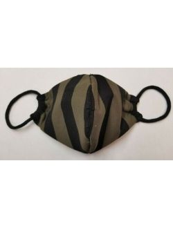 Women homemade mask Olson style,with woven filter. Black stripes, Low price