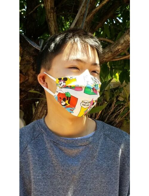 Kid Boy Girl Mickey Minnie Mouse Disney theme handmade Face Mask Nose Mouth