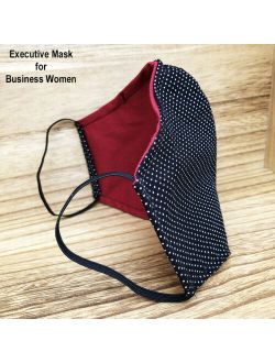 Womens Executive Corporate Cloth Fabric Face Mask 100% Cotton CDC Design