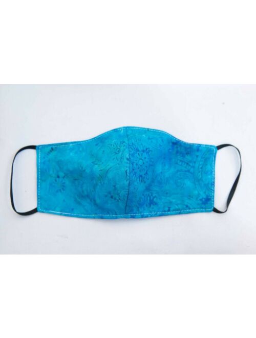 Womens Face Mask Washable Reversible Handmade Tie Dye Blue Aqua
