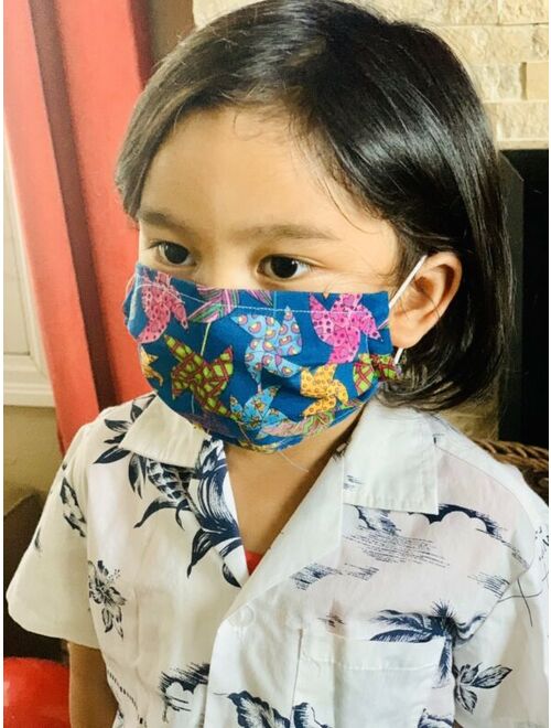 Kids Pink Girls Red Face Mask Hand Made Washable Cotton Children Double Layer US