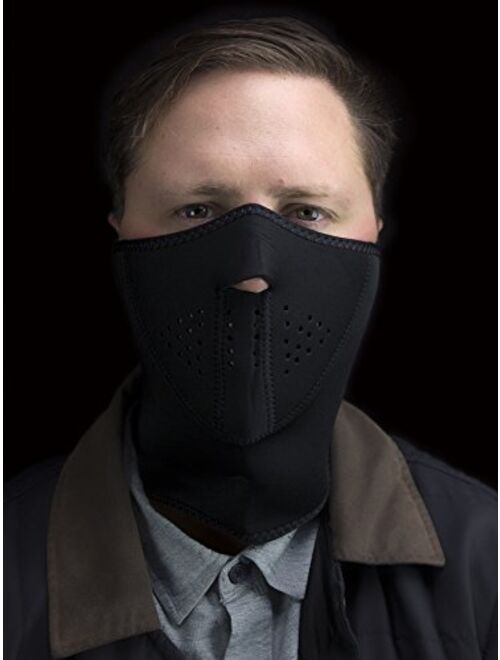 Zanheadgear 3-Panel Neoprene Half Face Mask, Black