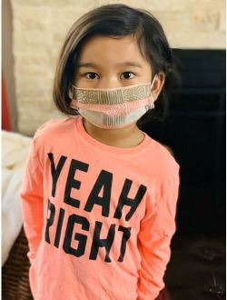 Kids Face Mask Hand Made Washable Cotton Childrens Double Layer Pink Girls