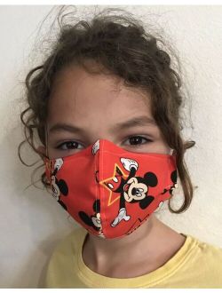 1 Handmade Washable Child Kid Toddler Girl Boy Adult Face Mask: Mickey Mouse